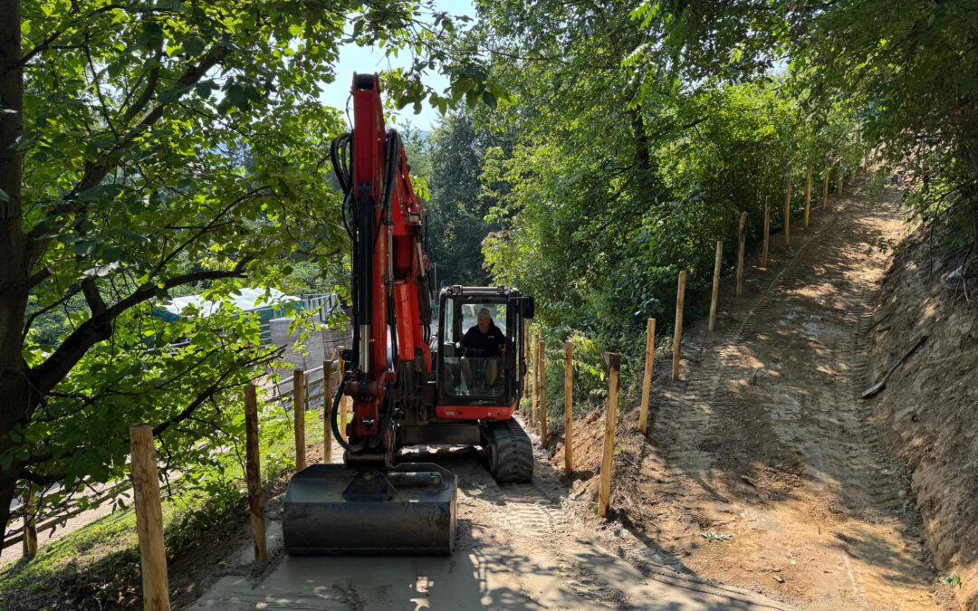 Bauarbeiten für unseren neuen Paddocktrail