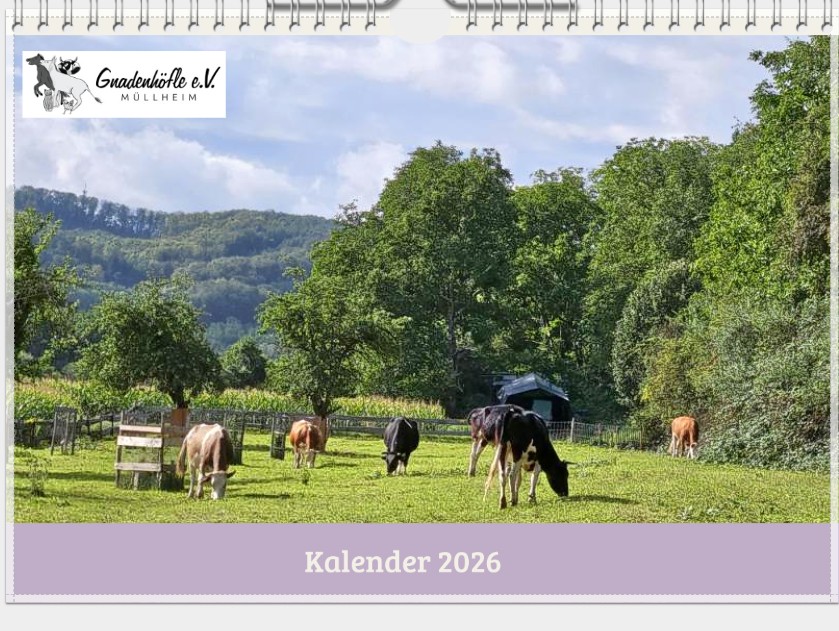 Gnadenhöfle Kalender 2026